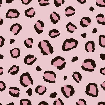 Leopard seamless pattern on a pink background, animal wallpaper. Vector illustration for wallpaper, fabric, scrapbooking, paking and other textile design