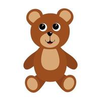 Vector teddy bear in flat style. Perfect for a kindergarten or toy store