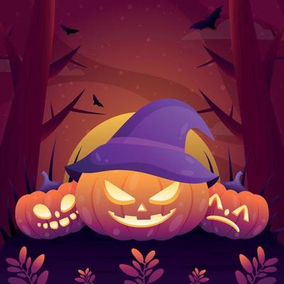 Jack O Lantern Head Pumpkin Background Template