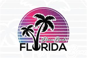 diseño de camiseta de miami beach florida vector