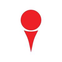 eps10 vector rojo pelota de golf icono sólido aislado sobre fondo blanco. símbolo del club deportivo de golf en un estilo moderno y sencillo para el diseño de su sitio web, logotipo, pictograma y aplicación móvil