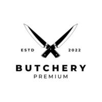 Butcher Logo Template Vector Butcher Knife