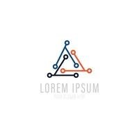 Triangle logo element. Abstract symbol business logotype. vector