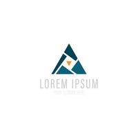 Triangle logo element. Abstract symbol business logotype. vector