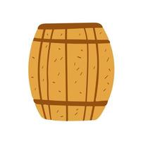 Wooden barrel illustration isolated on white background vector
