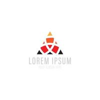 Triangle logo element. Abstract symbol business logotype. vector