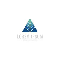 Triangle logo element. Abstract symbol business logotype. vector