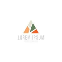 Triangle logo element. Abstract symbol business logotype. vector