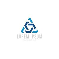 Triangle logo element. Abstract symbol business logotype. vector