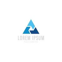 Triangle logo element. Abstract symbol business logotype. vector