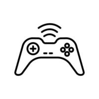 Joystick icon with signal. icon related to technology. smart device. line icon style. Simple design editable vector