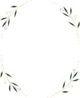 Flower wreath elegant with gold png