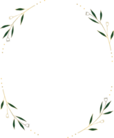 corona de flores elegante con oro png