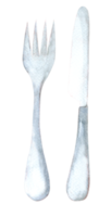 spoon fork watercolor png