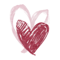 dibujo a mano de corazones de san valentín png