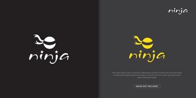 ninja logo design template vector