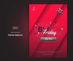 Black friday sale poster template vector