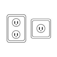 vector icon of two types of sockets