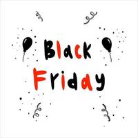 hand drawn black friday lettering. Vector illustration