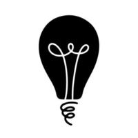 a light bulb with beams of light on a white background. Vector illustration