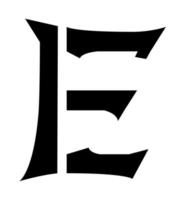E logo icon. Abstract, flat logo design, capital E letter for your branding design. vector