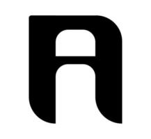 Letter A logo. Uppercase letter A alphabet character, flat design template. Logo template for branding identity design. Editable design element. vector