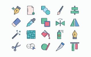 Tools Interface icon set vector