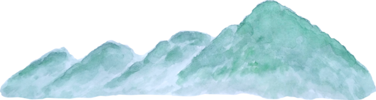 paisagem de montanha em aquarela. montanha em aquarela png