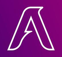 Letter A logo. Uppercase letter A alphabet character, flat design template. Logo template for branding identity design. Editable design element. vector