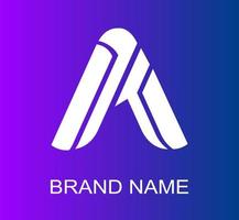 Letter A logo. Uppercase letter A alphabet character, flat design template. Logo template for branding identity design. Editable design element. vector