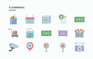 E-Commerce and online sale icon set vector