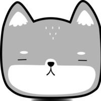 Élément de dessin animé mignon chien shiba inu png