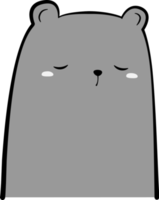 illustration plate de dessin animé mignon ours de sommeil png