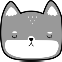 Élément de dessin animé mignon chien shiba inu png