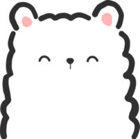 Cute happy bear cartoon flat illustration png