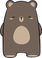 carino orso cartone animato piatto illustrazione png