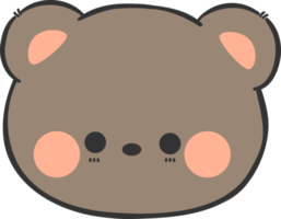 cute bear head cartoon element png