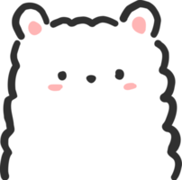 carino orso cartone animato piatto illustrazione png