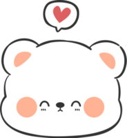 cute bear head cartoon element png