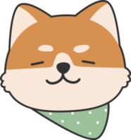 Élément de dessin animé mignon chien shiba inu png