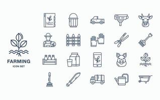 Farming and cultivation icon set vector