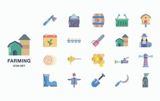 Farming and cultivation icon set vector