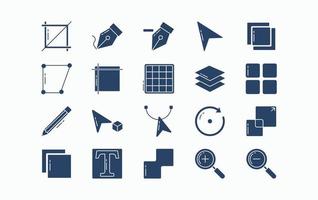 Tools Interface icon set vector