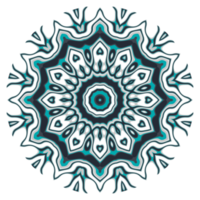 Mandala pattern ornament with circle shape png