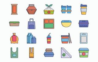 Fruit juice with fruit and cup icon set vector
