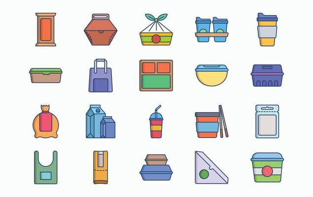 Fruit juice with fruit and cup icon set