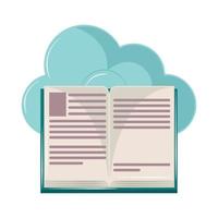ebook cloud technology vector