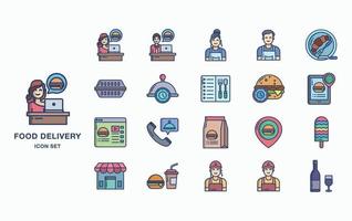 Food and Delivery icon set