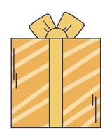 striped gift box vector