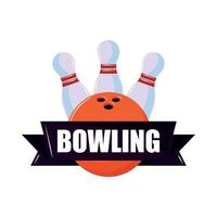 bowling sport club vector